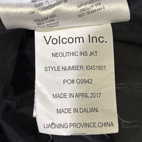 Volcom True to This Neolithic Insulated Jacket Kids Size Large Blue Gray Plaid - Picture 16 of 16